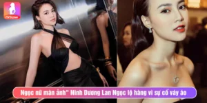 "Ngọc nữ màn ảnh" Ninh Dương Lan Ngọc lộ hàng vì sự cố váy áo